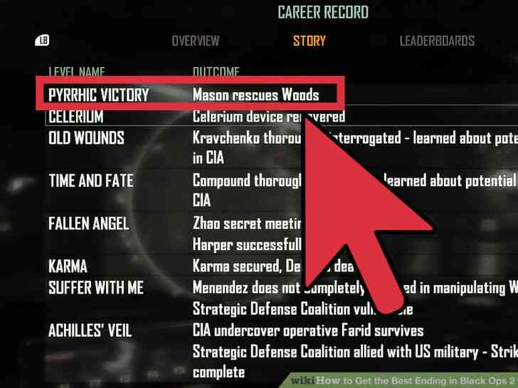 изображение под названием сделать лучший финал в блек ОПС 2 Раздел 1